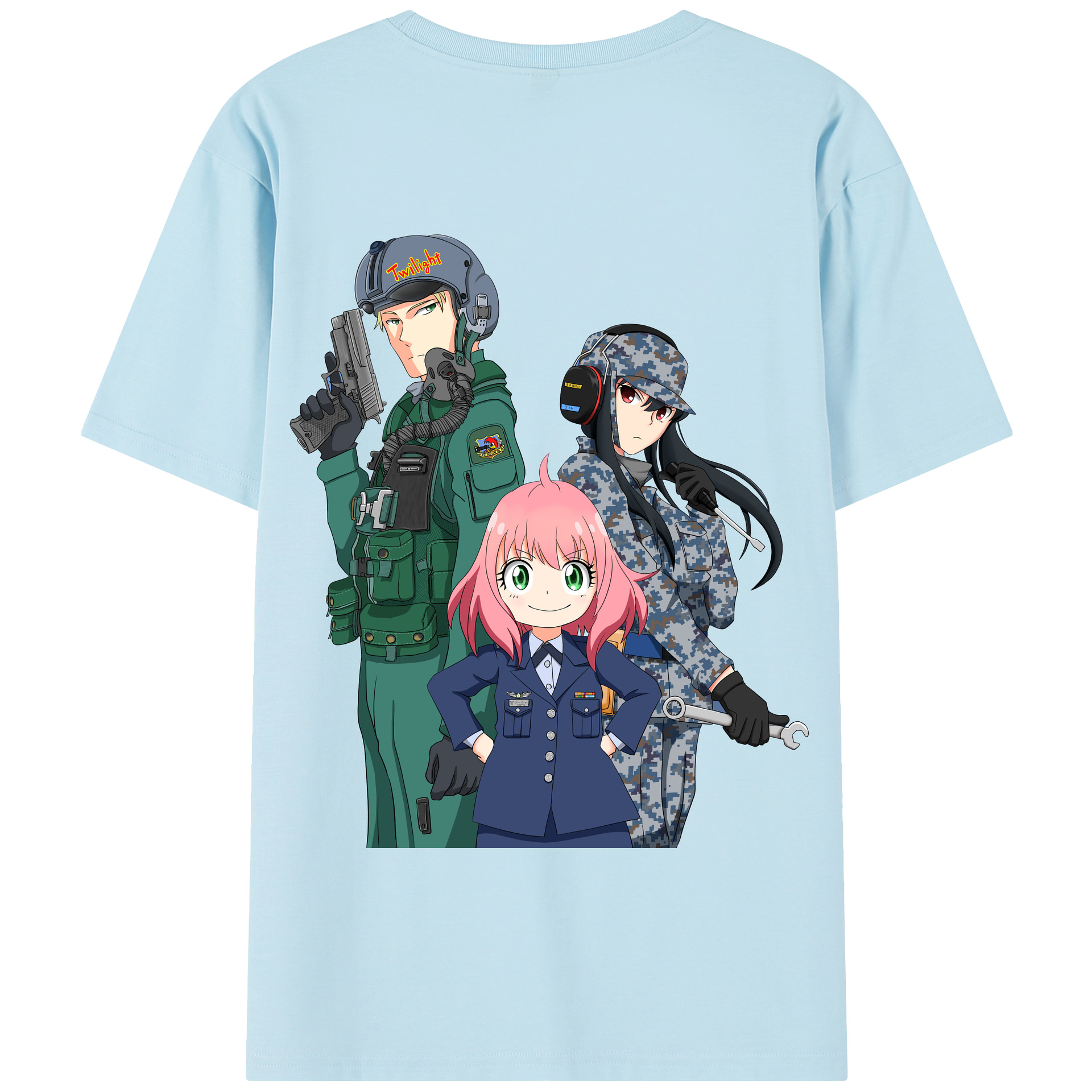 （画像用） SPY×FAMILY间谍家家酒 綿100％半袖Tシャツ（背面プリント）